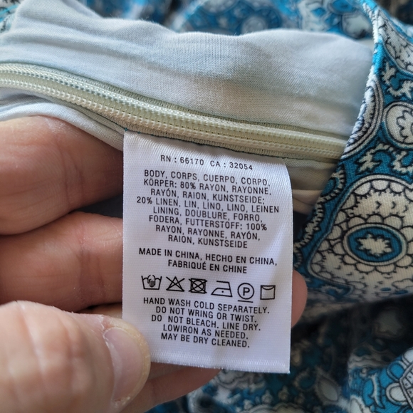 Anthropologie Feather Bone Blue Talese Wide Leg Ankle Crop Pants Size 2 - Picture 7 of 7